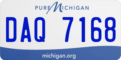 MI license plate DAQ7168
