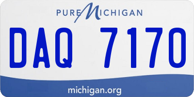 MI license plate DAQ7170