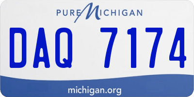 MI license plate DAQ7174