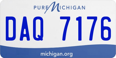 MI license plate DAQ7176