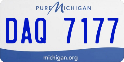 MI license plate DAQ7177