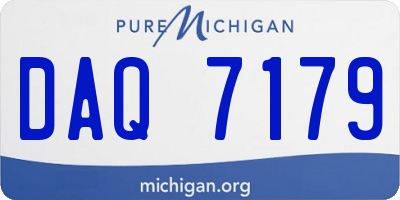 MI license plate DAQ7179