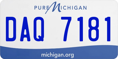 MI license plate DAQ7181