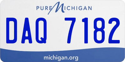 MI license plate DAQ7182