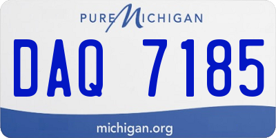 MI license plate DAQ7185