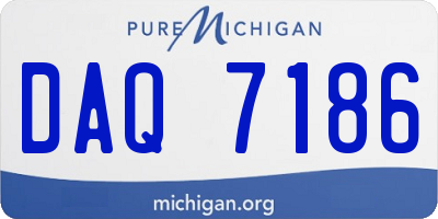 MI license plate DAQ7186