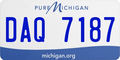 MI license plate DAQ7187