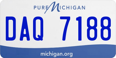 MI license plate DAQ7188
