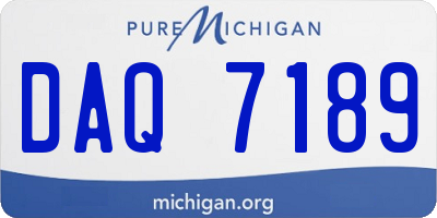MI license plate DAQ7189