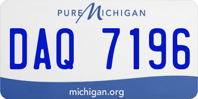 MI license plate DAQ7196