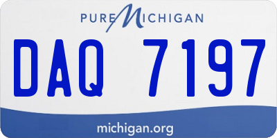 MI license plate DAQ7197