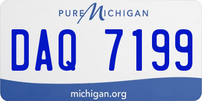 MI license plate DAQ7199