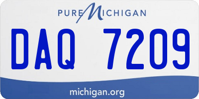 MI license plate DAQ7209