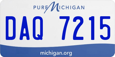 MI license plate DAQ7215
