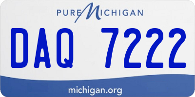 MI license plate DAQ7222