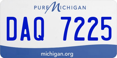 MI license plate DAQ7225