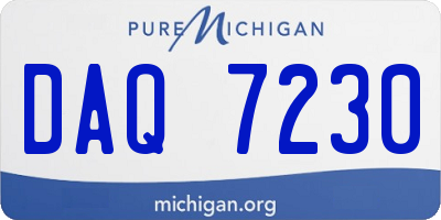 MI license plate DAQ7230