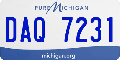 MI license plate DAQ7231