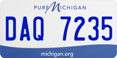 MI license plate DAQ7235