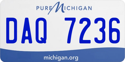 MI license plate DAQ7236