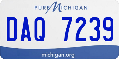 MI license plate DAQ7239