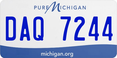 MI license plate DAQ7244