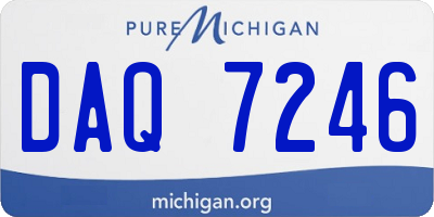 MI license plate DAQ7246