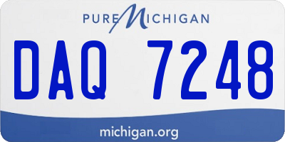 MI license plate DAQ7248