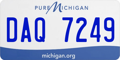 MI license plate DAQ7249