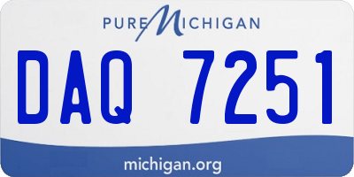 MI license plate DAQ7251