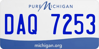 MI license plate DAQ7253
