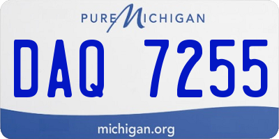 MI license plate DAQ7255