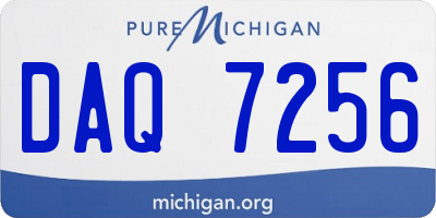 MI license plate DAQ7256