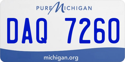 MI license plate DAQ7260
