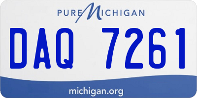 MI license plate DAQ7261