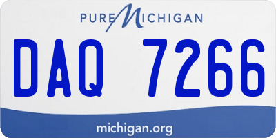 MI license plate DAQ7266