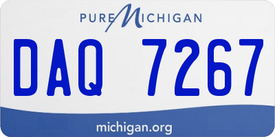 MI license plate DAQ7267
