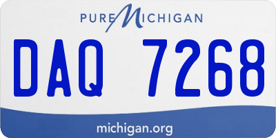 MI license plate DAQ7268