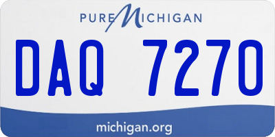 MI license plate DAQ7270