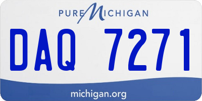 MI license plate DAQ7271