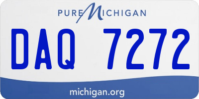 MI license plate DAQ7272