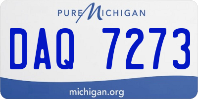 MI license plate DAQ7273