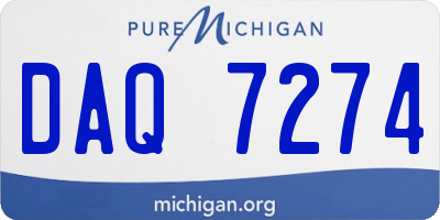 MI license plate DAQ7274