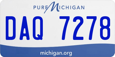 MI license plate DAQ7278