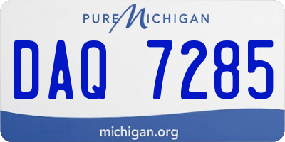 MI license plate DAQ7285