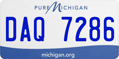 MI license plate DAQ7286