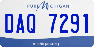 MI license plate DAQ7291