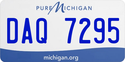 MI license plate DAQ7295