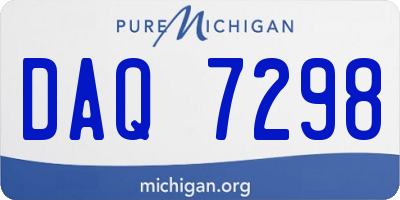 MI license plate DAQ7298