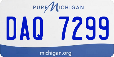 MI license plate DAQ7299